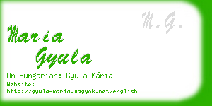 maria gyula business card