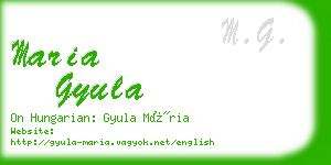 maria gyula business card